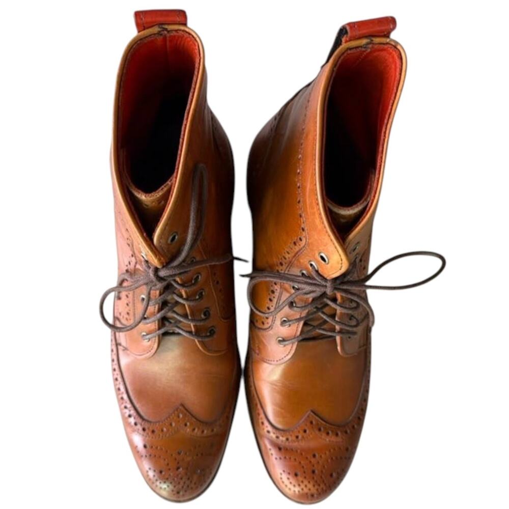Allen Edmonds Dalton Wingtip Walnut Brown Leather Shoes Size 9 - Picture 4 of 8